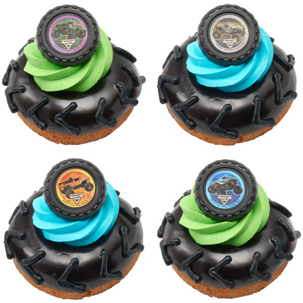 Monster Jam Officially Licensed 12 Truck Cupcake Topper Rings