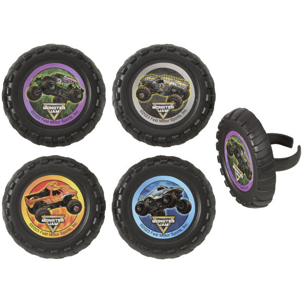 Monster Jam Officially Licensed 12 Truck Cupcake Topper Rings