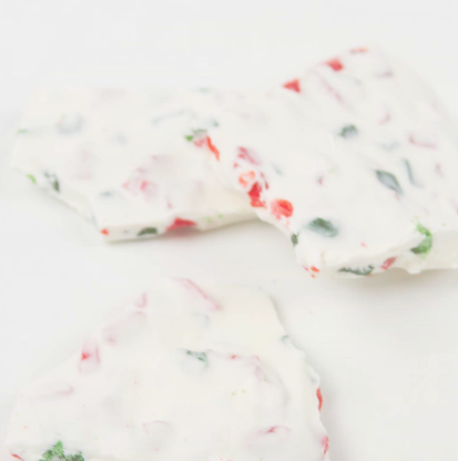 Red and Green Peppermint Bark Course Sprinkles Flakes for brickle 1/2 lb. pkg