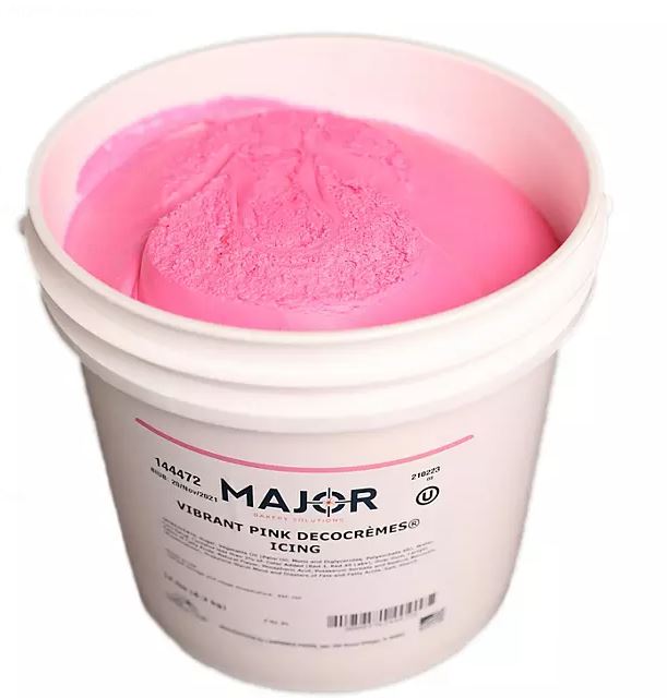 Major Homestyle Icing VIBRANT PINK 3 lbs. Ready to Use Buttercreme Bakery Solutions DecoCremes