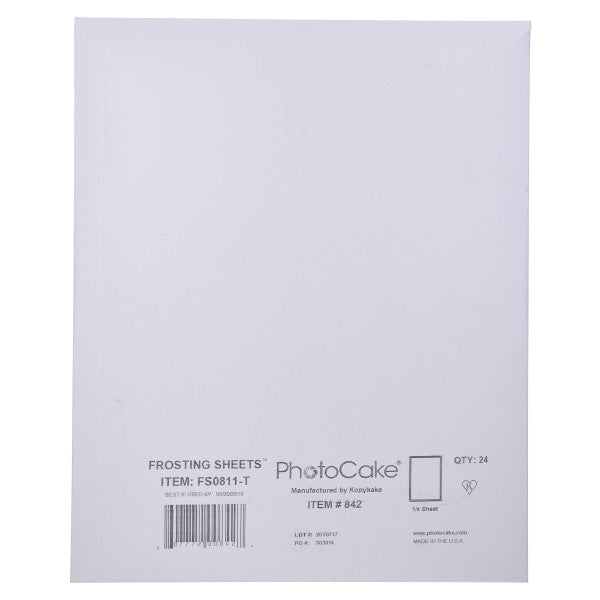 PhotoCake® Frosting Sheets, 1/4 Sheet - Edible Paper 24 pages