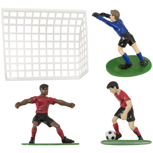 Soccer Kick Off Cake Topper Decoration Set