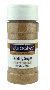 Celebakes Shimmering Gold Sanding Sugar, 4 oz.