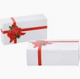 1/4 lb Ribbon & Holly Candy Box