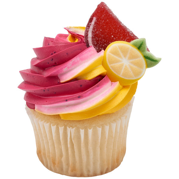 Lemons Dec-Ons Sugar Edible Decorations Cupcake toppers 12ct