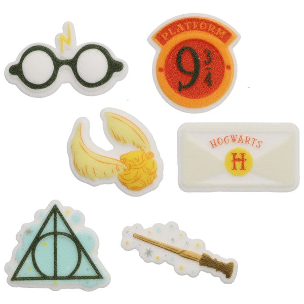 HARRY POTTER Wizarding World Assortment sugar dec-ons decorations toppers 12 set