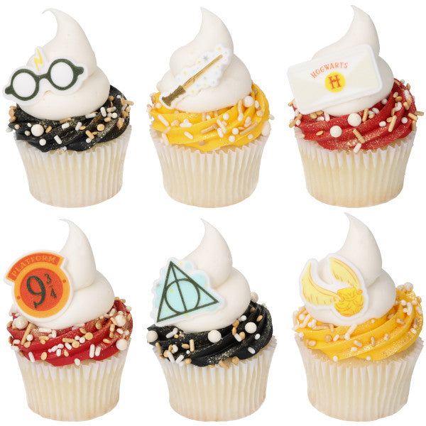 HARRY POTTER Wizarding World Assortment sugar dec-ons decorations toppers 12 set