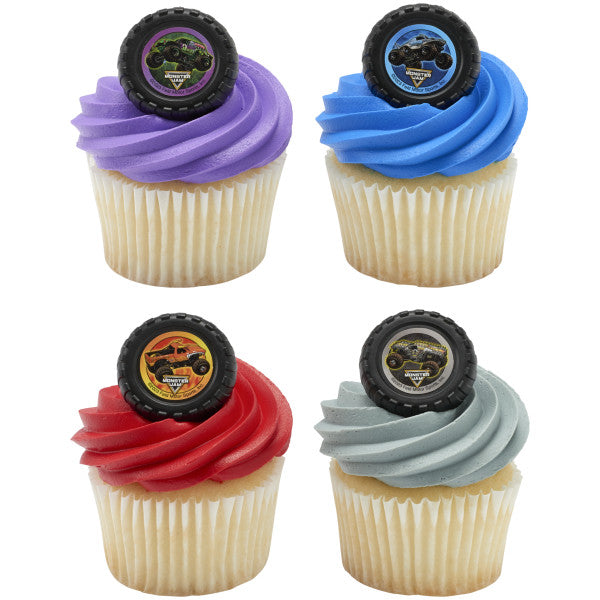 Monster Jam Officially Licensed 12 Truck Cupcake Topper Rings