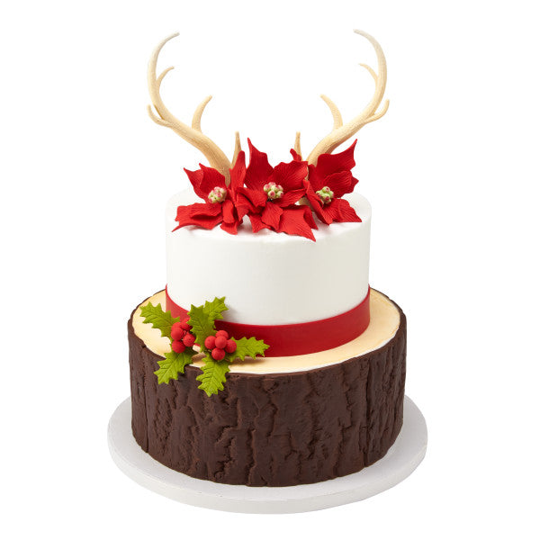 DEER ANTLERS CREATIONS Cake Topper for Birthdays and Parties 2-Pc