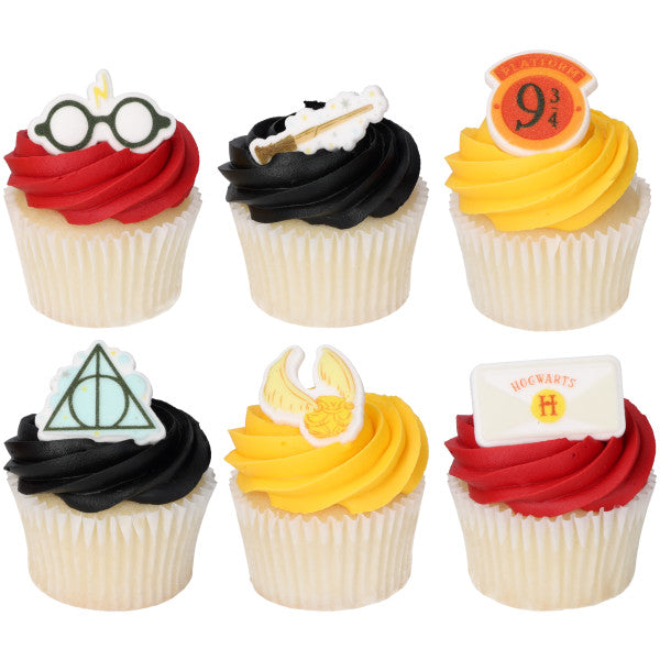 HARRY POTTER Wizarding World Assortment sugar dec-ons decorations toppers 12 set