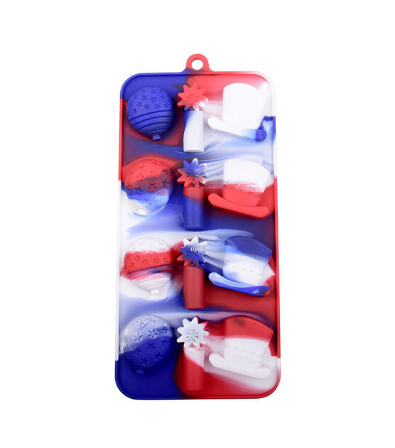 America 4th Of July Candy Mold Hat Balloon Candy Mold for Chocolate Melts, Ice, Treats