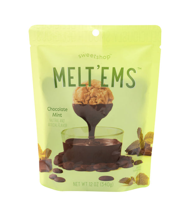 Meltems Candy Melts by Sweet Shop 12oz Chocolate Coating Dipping Drizzle -   Mint
