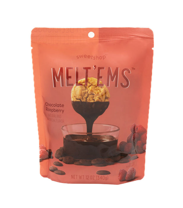Meltems Candy Melts by Sweet Shop 12oz Chocolate Coating Dipping Drizzle -  Chocolate Raspberry