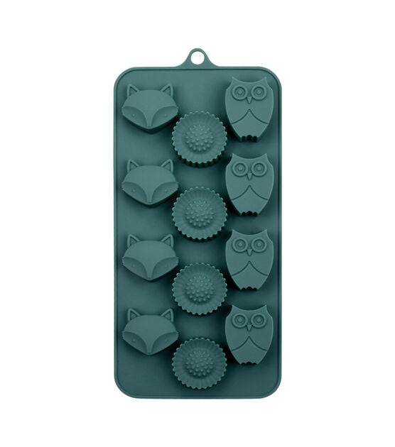 Fall Animal Fox Owl and Sunflower 12pc Candy Mold for Chocolate Melts, —  Cake and Candy Supply