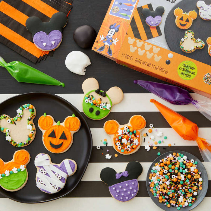 Wilton Disney Pre-Baked Mickey Mouse Halloween Cookie Decorating Kit, 17-Piece