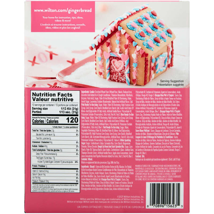 Wilton Ready to Build Cupid's Cottage Petite Cookie House Kit, 14-Piece
