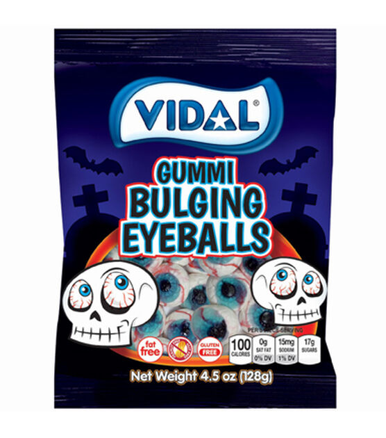 Vidal Bulging Eyeballs Peg Bag Gummy Candy