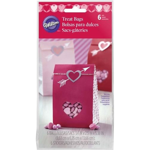Wilton Mini Valentine's Day Gift Stand Up Bags with Stickers