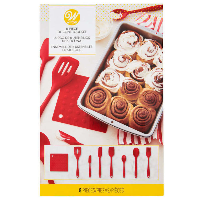 Wilton Red Silicone Cooking and Baking Tool Set, 8-Piece Set