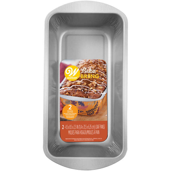 Wilton Bake and Bring Autumn Print Non-Stick Loaf Pans, 2-Count