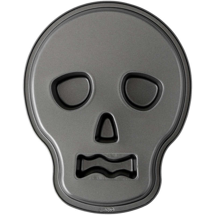 Wilton Halloween Non-Stick Skull-Shaped Fluted Cake Pan, 9.5 x 12-Inch