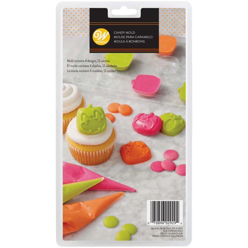 Wilton Silicone Bite-Size Pumpkin Treat Mold, 12-Cavity 