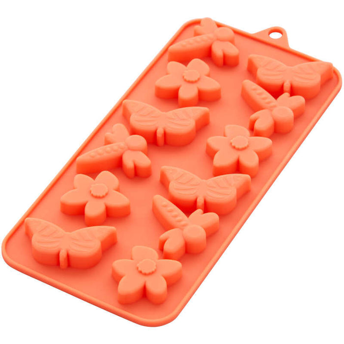 Wilton Dragonfly, Butterfly and Flower Silicone Candy Mold, 12-Cavity —  Cake and Candy Supply