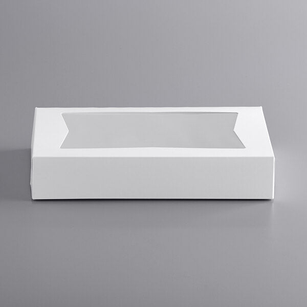 12 x 8.5 x 2.25" White Bakery Boxes with Window Pastry Boxes for Cakes, Cookies and Desserts