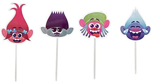 Wilton DreamWorks Trolls Cupcake Toppers, 24-Count