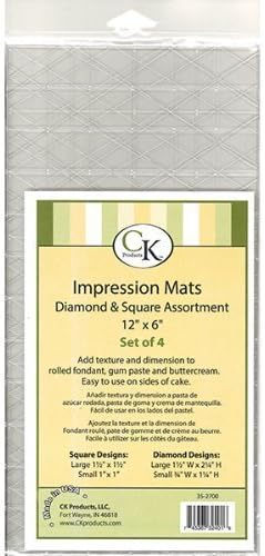 CK Products Icing Impression Mat Diamond & Square Assortment 4 pk.