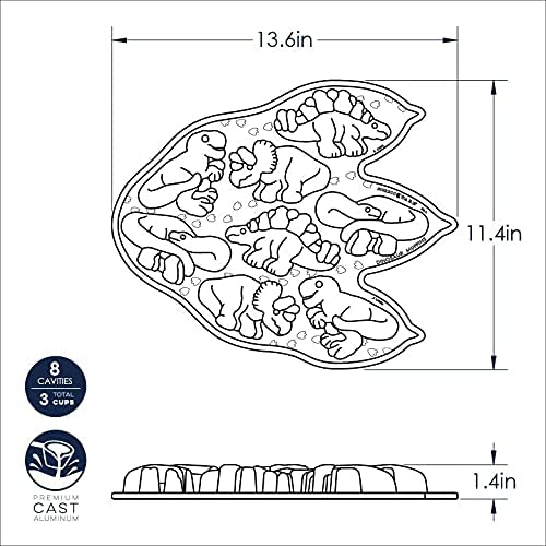 Nordic Ware Pro Cast Dinosaur Cakelette Pan