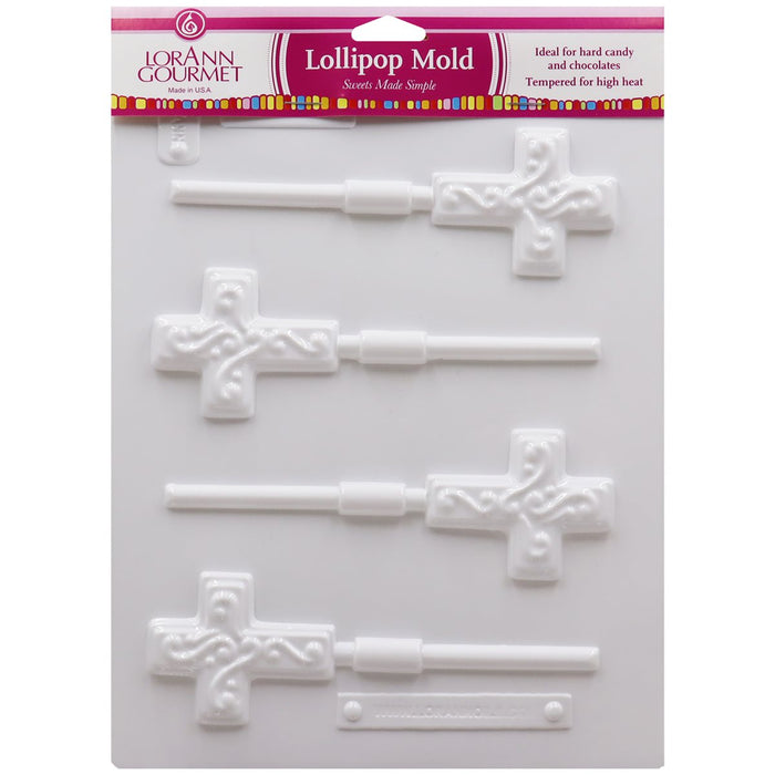 LorAnn Easter Cross Lollipop Candy Sheet Mold