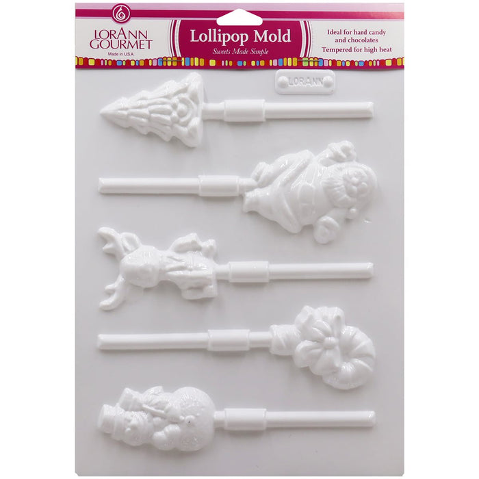 LorAnn Christmas Assorted Lollipop Sheet Mold