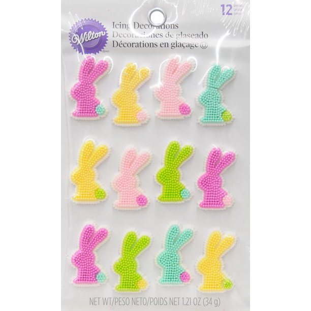 Wilton Bunny Silhouette Icing Decorations 12 count