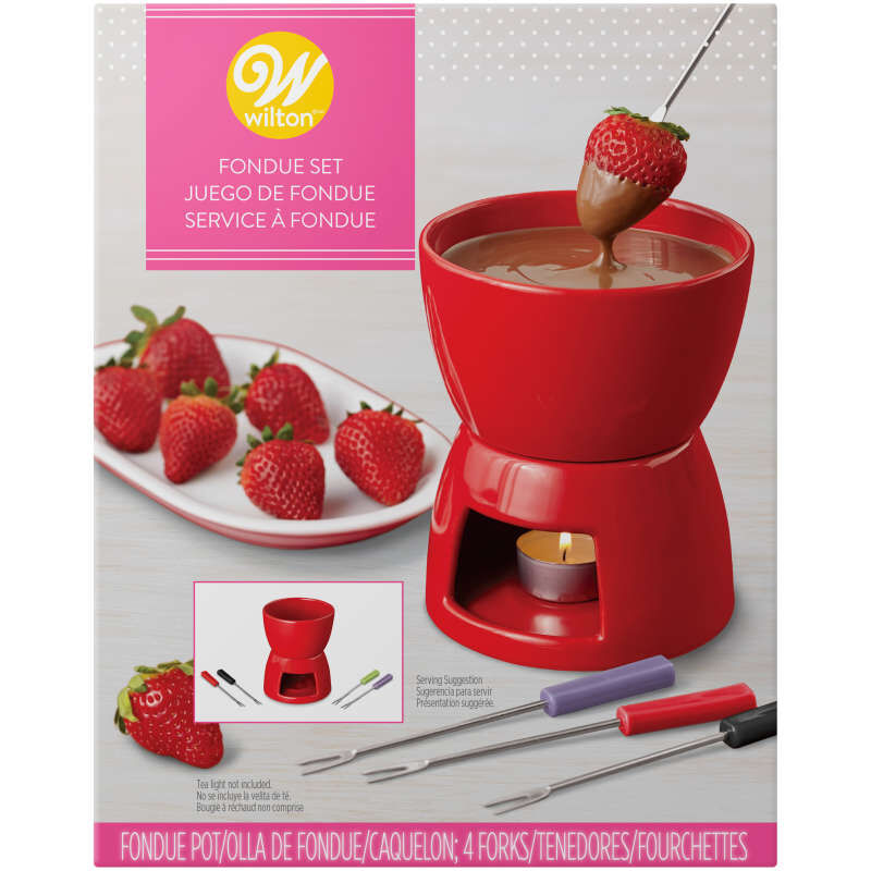 Tea light shop fondue set