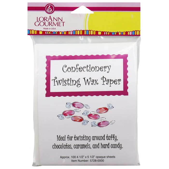 Twisting Wax Paper (100 pack) for caramels, taffy, chocolate and hard candy