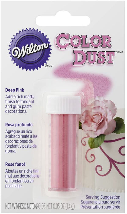 Wilton Deep Pink Color Dust, 0.05 oz.