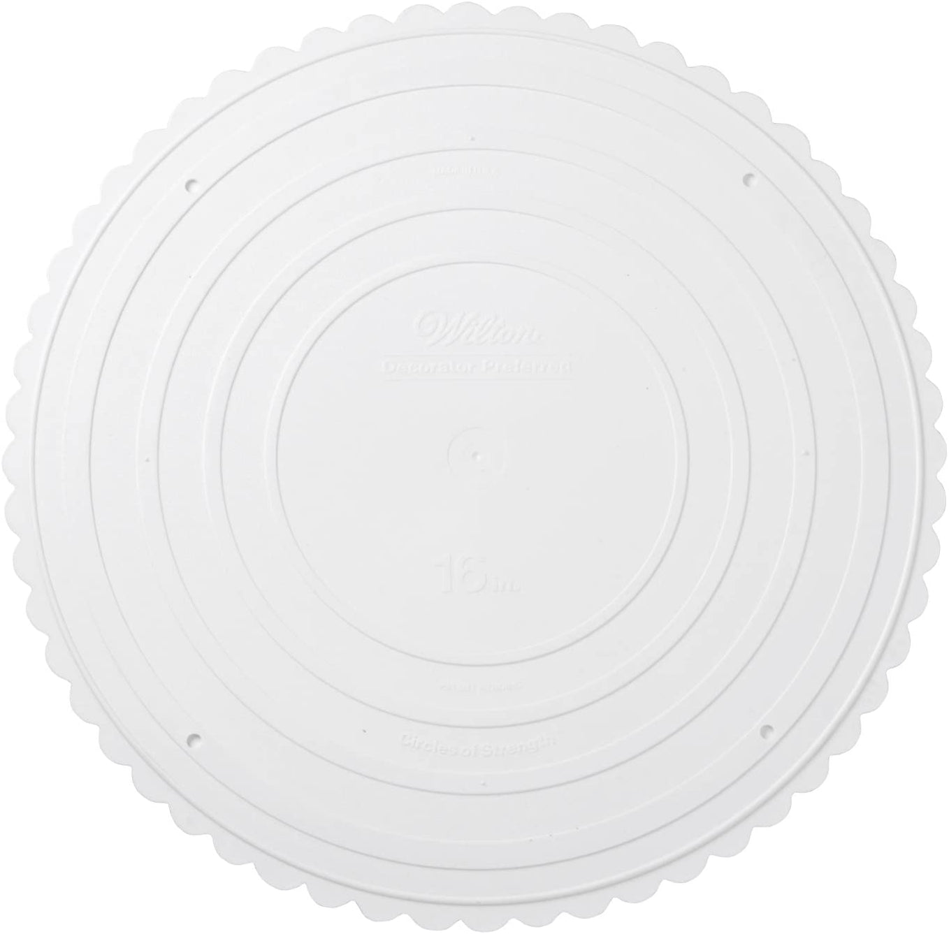Wilton White Scalloped Edge Separator Plate, 16-Inch — Cake and Candy ...