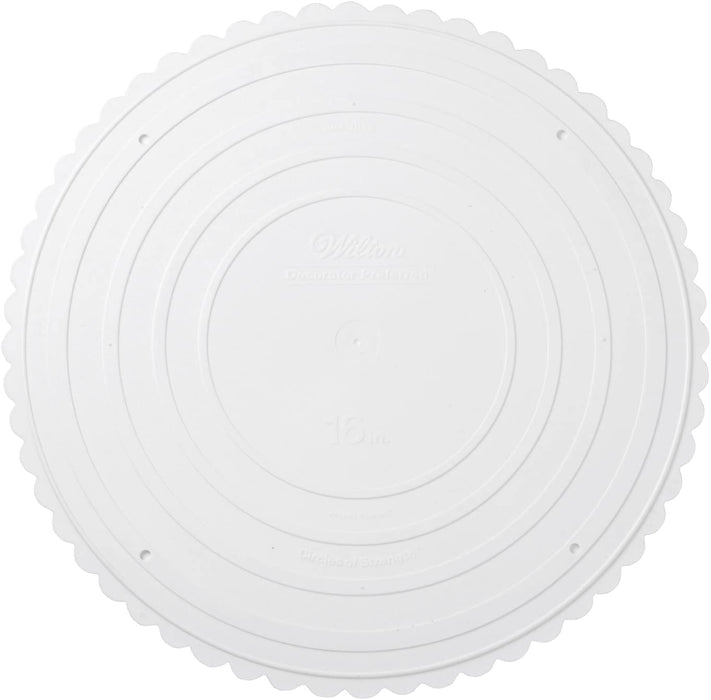 Wilton White Scalloped Edge Separator Plate, 16-Inch