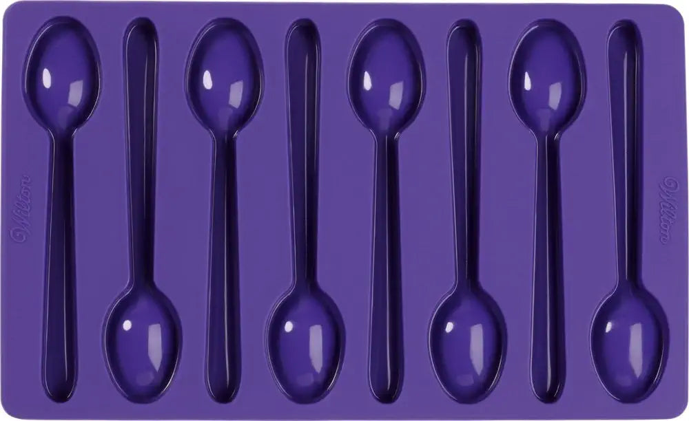 Wilton Candy Spoon Mold, Chocolate Spoon Candy Mold, Silicone Mold - 8 cavities