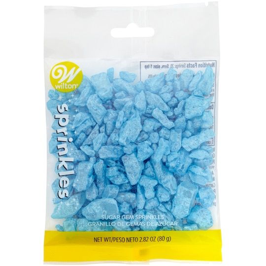 Wilton Blue Sugar Gems Rocks Stones 2.82oz