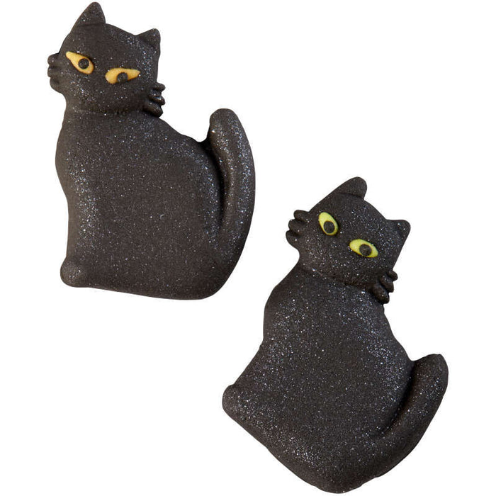 Black Cat Royal Icing Decorations, 10-Count