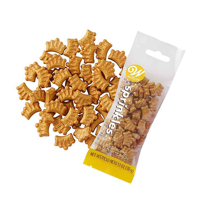 Wilton Golden Gold Crown Candy Sprinkle Pouch