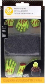 Wilton Zombie Hand Royal Icing cupcake Decoration, 6 Count