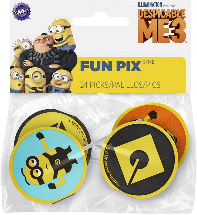 Wilton Despicable Me 3 Minions Fun Pix, 24-Count