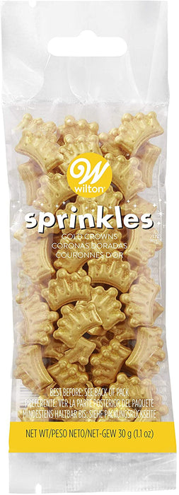 Wilton Golden Gold Crown Candy Sprinkle Pouch