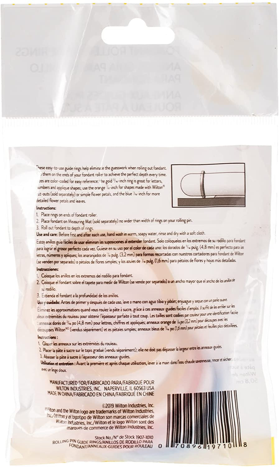 Wilton Fondant 20Inch Rolling Pin Guide Rings — Cake and Candy Supply