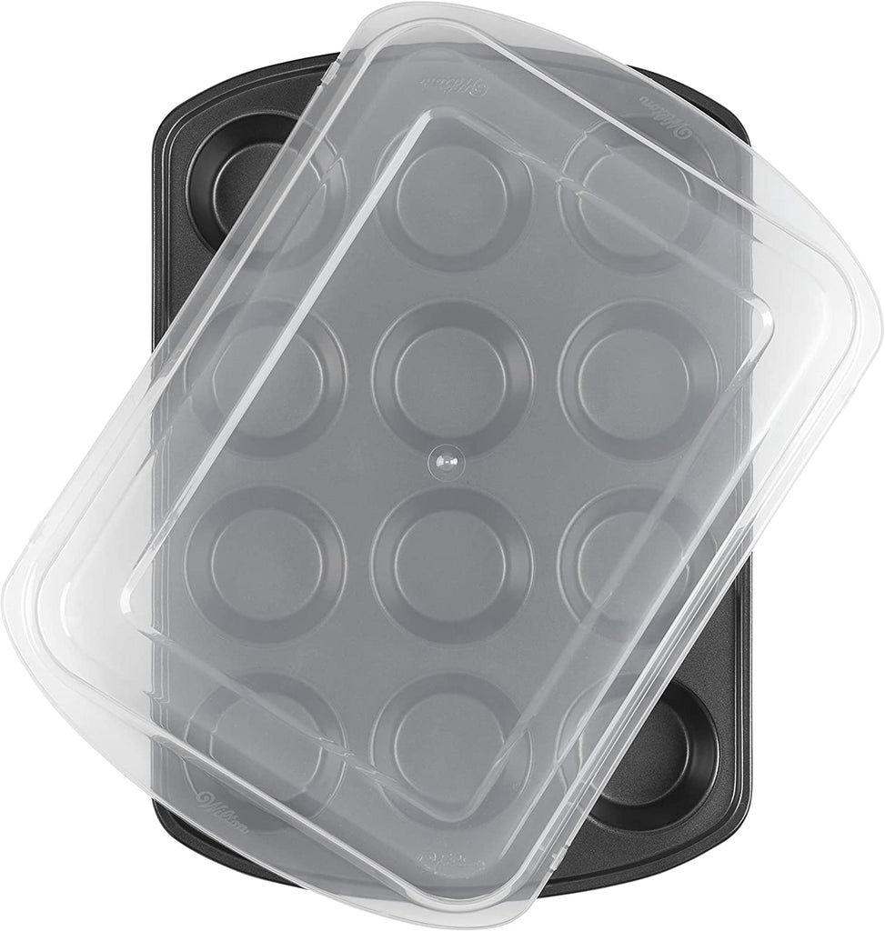 Wilton Muffin Pan With Lid Perfect Results Premium Non-Stick