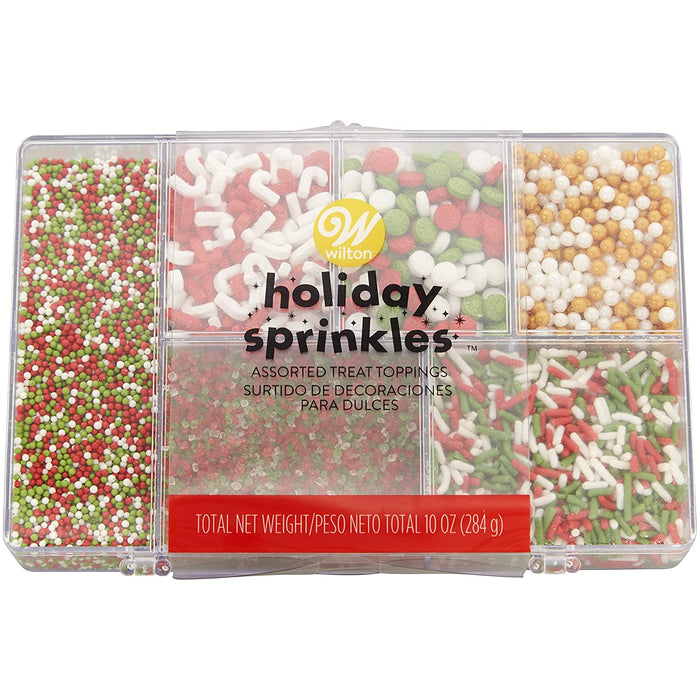 Wilton Sprinkles, Holiday Tackle Box Assortment, 7 Verities