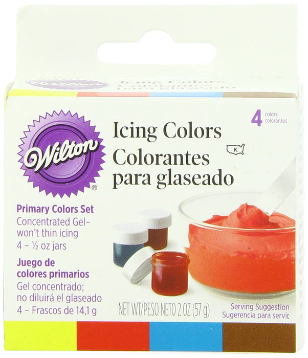 Wilton Primary Icing Colors, Set of 4